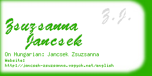 zsuzsanna jancsek business card